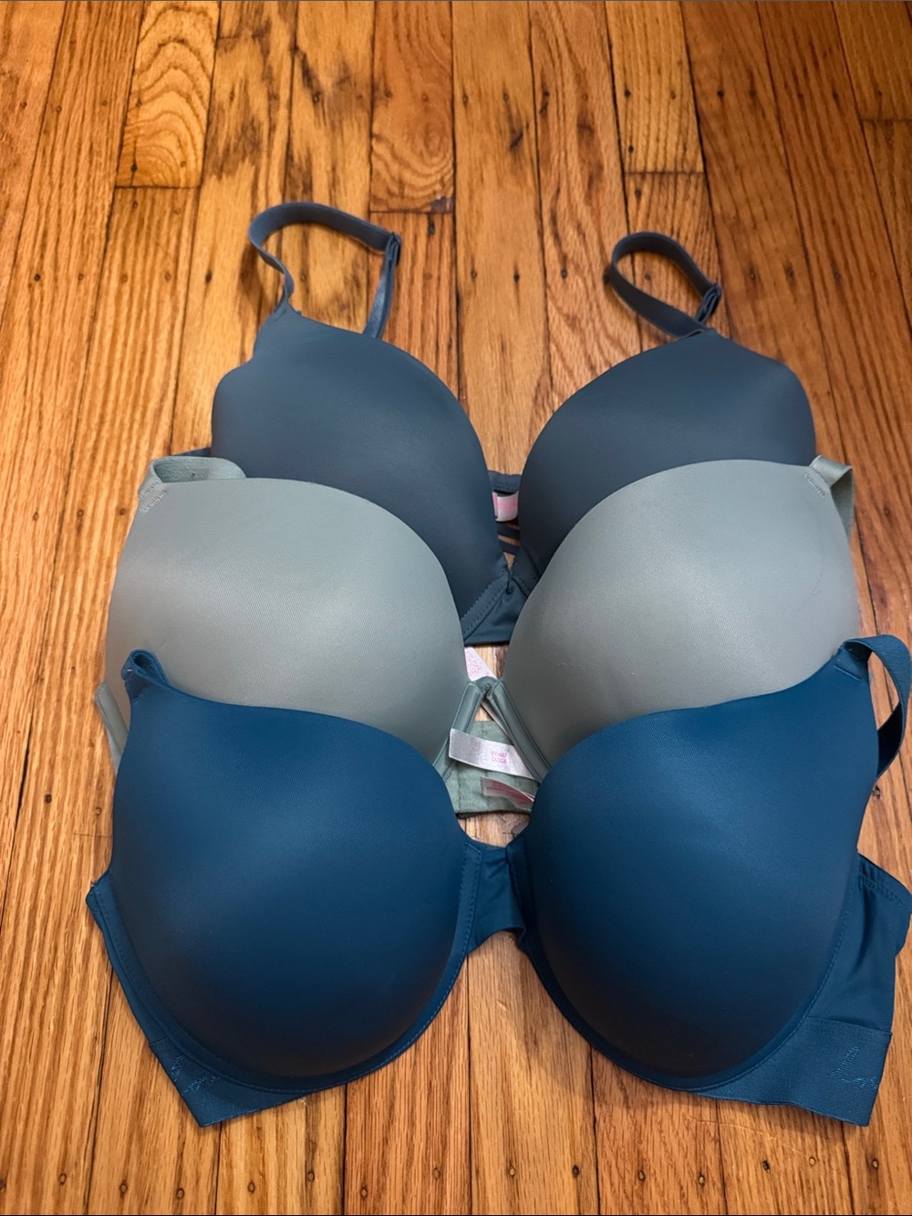 Pink Brand Push Up Bras- various shades of blue